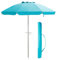 GIANTEX-Sombrillas de Playa con Anclas, Sombrillas Plegables en el Mercado, con Bolsas y Cortinas Redondas, Protección Solar UV50 +, para Balcones, Playas, Terrazas(Azul)