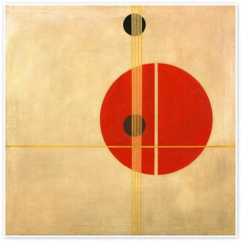 Q 1 Suprematistisch Poster von László Moholy-Nagy Wandbilder für jeden Raum 30 x 30 cm Kreise Wanddeko
