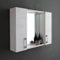 Kiamami Valentina Espejo contenedor con Dos estantes Roble Blanco Efecto Madera