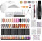 ROSALIND Kit Vernis Semi Permanent 48W UV/LED Lampe, 28x Mini Ongle Gel UV Complet Capsule Debutant contient Matte Gel Top Base Coat Set Manucure Bricolage Essentiels Décorations d'art Kit