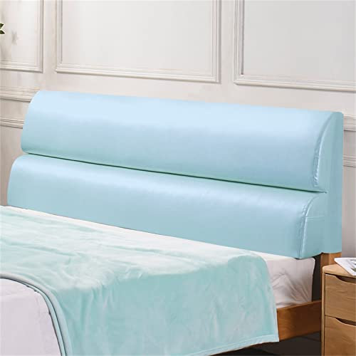 Kopfbrettkissen Leder Gepolsterte Wandkissen Feste Farbkissen Großer Bolsterpolster Keilkissen Mit Abnehmbarer Abdeckung Für Tagesbettbank,D,with headboard 70.8/180cm
