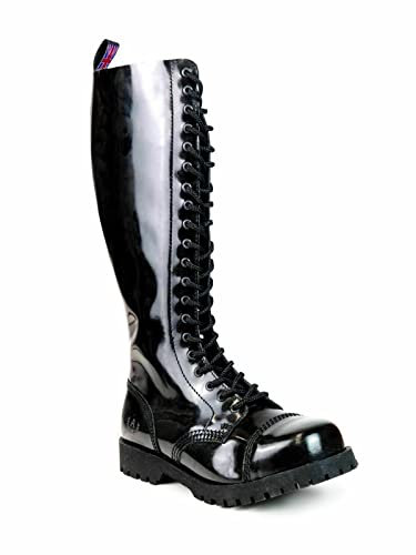 Alpha Rangers 20-loch Boot Ranger Festival Army Gothic Leder Springerstiefel NEU Lack 5033 EU 42