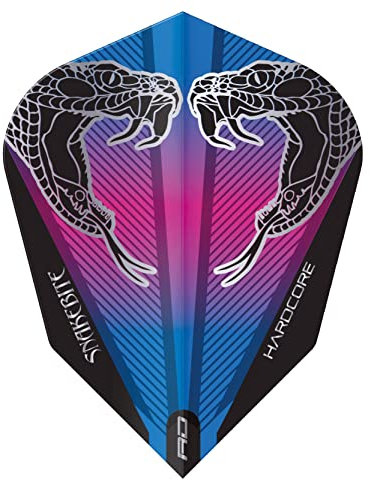 RED DRAGON Peter Wright V-Standard Snake Schwarz Transparent Dart-Flüge - 3 Sätze pro Packung (insgesamt 9 Dart-Flüge)