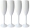 White Plastic Champagne Flutes - Reusable Plastic Prosecco Flute Pack of 6
