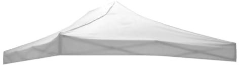 Decorspace Ersatzplane mit Fenster für Faltpavillon, Öffnung mit Ziehharmonika, aus Oxford-Gewebe 600D, Weiß, 2 x 2 m