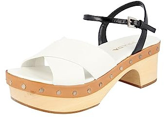 Prada Damen Weiss Leder Sandalen 1Z808F 38 EU