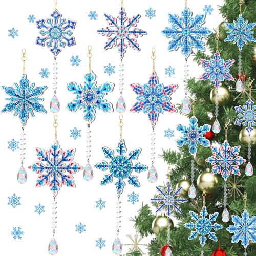 DIYDEC Weihnachts-Windspiel mit Schneeflocken-Motiv