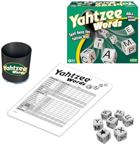 Winning Moves Yahtzee Words Games USA, Family Word Game Version for 2 or More Players, Ages 8+