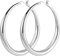 Silber 925 Ohrring Große Creolen für Damen, Grosse Goldene Creolen Hypoallergene Sterling Silber Ohrring Große Hängende Creolen Oval Creolen Ohrring Leichte Große Ohrring Schmuck für Frauen 5,1 cm