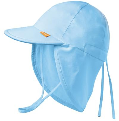 FURTALK Baby Kleinkind Sonnenhut UPF 50+ UV-Schutz Mädchen & Jungen Sommer Kappe Kinder Strand Mütze mit Verstellbarer Kinnriemen und Halsklappen