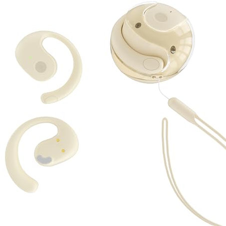 sunshot Auriculares de oído Abierto con protección Solar, Auriculares inalámbride de conducción de Aire Bluetooth 5.4, auriauride Deportivos de Control táctácpara iOS/Android/Windows (Khaki).