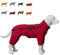 Warmer Hundemantel, doppellagige Hundeweste, Vier Beine bedeckt, Winddicht, wasserdicht, reflektierende warme Hundeweste, Outdoor-Schlittschuhkostüm für kleine, mittlere und große Hunde. Red 5XL