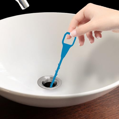 Furet déboucheur de lavabo écologique - Lot de 2 furets 50 cm en plastique souple