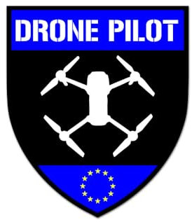 Aufkleber 7x6cm Europa Drohnen Pilot Kennzeichnung FPV Prüfung #A6377