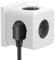5-en-1 Cubo Enchufe,Ladron Enchufe 3680W con 4 Tomas de CA, 5AC Regleta Multiple, Cubo Enchufe Multiple Pared, Enchufe de Pared Power Cubo Adaptador para Oficina, Cocina, Gris