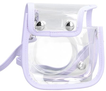 Annadue Durchsichtige Hülle für Mini12, Staubdichte, wasserdichte, Transparente Schutzhülle für Sofortbildkamera, Tragbare Kameratasche mit Verstellbarem Schultergurt,