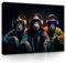 WallArena - Leinwand Bilder - 3 Affen Abstrakt Musik - 120x80 cm Leinwandbilder - Bild auf leinwand - Wandbild XXL groß Wandbilder für Wohnzimmer Schlafzimmer Wohnzimmerbilder Modern