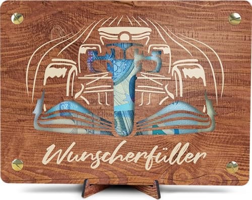 Formel 1 Fanartikel - XL Geldgeschenk aus Holz inkl. Ständer | Formel1 - Formel 1 Geschenk, Formel 1 Geschenke, Formel 1 Auto, Rennwagen, Geschenk Jungen 9 Jahre