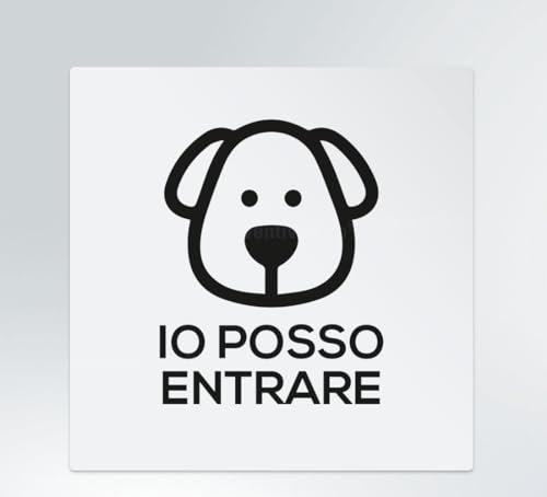 GLOBAL CARTELLO SEGNALETICO QUADRATO - Io posso entrare - segnale Adesivo Extra Resistente, Pannello in Forex, Pannello In Alluminio (Adesivo, 30 cm Lato)