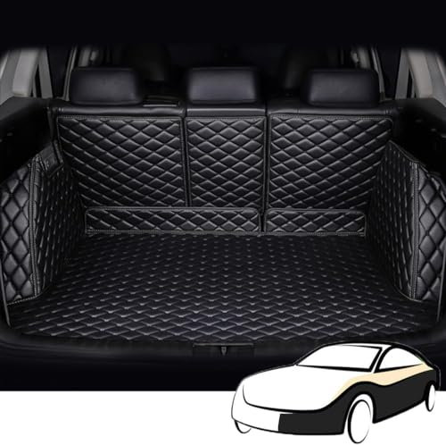 BFRDGE Leder Auto Kofferraummatte für BMW X1 2010-2015 E84, Kofferraumauskleidung Mit Vollständiger Abdeckung Allwetter Schutz Wasserdicht Kratzfest,All-Black
