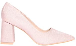 Decollete Donna Eleganti Glitterate Scarpe Donna da Cerimonia Tacchi a Punta (Rosa, Sistema Taglie Calzature EU, Adulto, Donna, Numero, Media, 39)