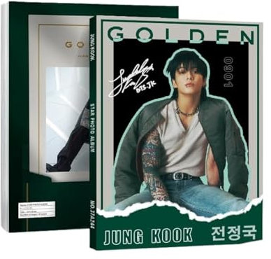 KPOP BTS JUNGKOOK Fotoalbum Fotokarten Album Tian Junguo Poster Magazin Poster Stern Umlaufendes Fotoalbum (37A244-JK)