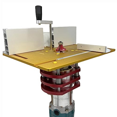 Aluminium Router Table for Wood Working Router Lift Table - Precise Router Workbench Trimmer Support Base Max Lift 51mm DIY Tool Set