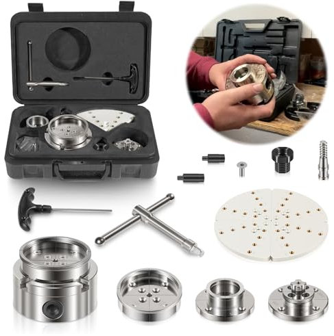 4-Backen-Holzdrehfutter-Set, 10,2 cm selbstzentrierendes Holzdrehfutter für Nova, 2,5 cm x 8 TPI Gewinde mit 3/4 Zoll x 16 TPI Adapter