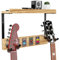 Emfogoo Gitarren Wandhalterung mit 2 Rotatierbar Gummihaken, Holz Gitarrenhalter für Die Wand mit Regal und Plektrum Halter, Gitarrenständer für Elektrische & Akustische Gitarre Bass Ukulele