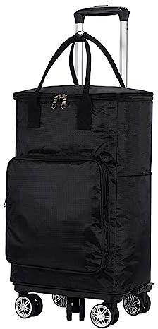 Nevera con ruedas, bolsa térmica de 50 litros sobre ruedas, bolsa de picnic con ruedas, portátil y aislante, para viajes y actividades al aire libre