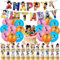 44 Stück Geburtstagsdeko Anime Geburtstag Party Deko Kindergeburtstag Set Banner Latex Ballon Geburtstag Tortendeko Geeignet für Kindergeburtstage und Mottoparty Dekorationen