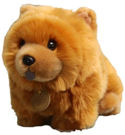 Genérico Chow Chow Plüschtier, Simulations-Chow, Plüschtier, 25 cm, Plüschtier für Männer, Frauen, Kinder, Familie