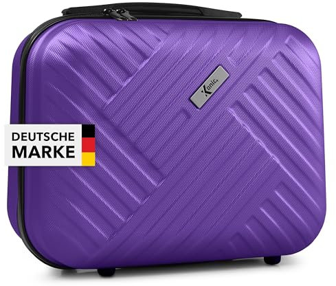 Xonic® Design Kosmetikkoffer aus ABS Hartschale – Robustes Beautycase als Handgepäck - Kosmetiktasche für Reisen – leicht & stabil (Lila)