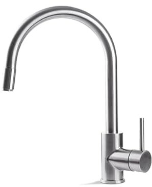 Miscelatore per lavello da cucina acciaio inox Vema TIBER STEEL KITCHEN V18040 Satinato