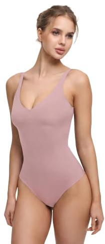CFab Shapewear String Body Damen glänzend mit Trägern