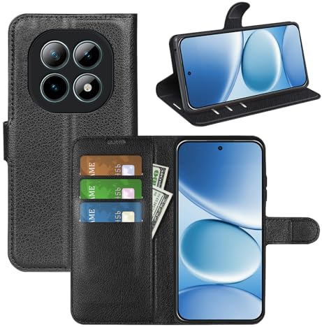 betterfon Klapphülle kompatibel mit Xiaomi Redmi Note 15 Pro 5G – Handyhülle als Buchhülle aus Kunstleder, Wallet Case mit Kartenfächern & Standfunktion, Schwarz
