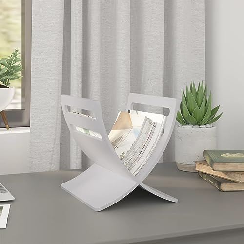 Générique Porte-Revue en Bois sur Pied Blanc,Meubles,Armoires & Meubles de Rangement,Porte-revues,241219