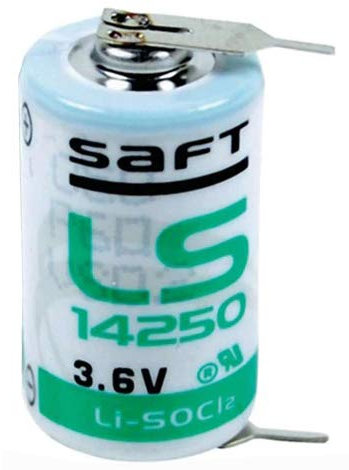 Saft LS142502PF 1/2AA Lithium Batterie mit Printfahnen