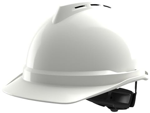 MSA V-Gard 500 Schutzhelm, nicht belüftet, robust, komfortabel, langlebig, weiss, material acrylonitrile butadiene styrene