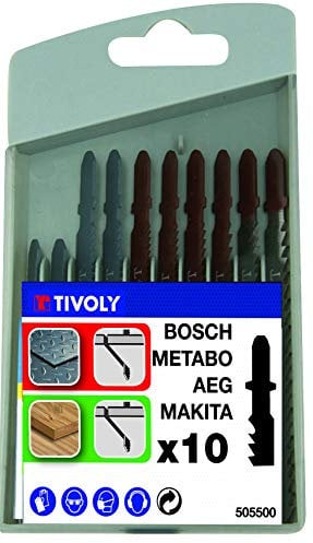 TIVOLY XT50557505500 - Estuche mixto 10 hojas 10 hojas para metal y madera