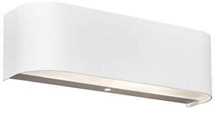 Trio Leuchten LED Wandleuchte 220810201 Adriano Aluminium weiß, Glas weiß satiniert, 2 x 3.1 Watt LED