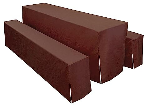 MODERNO blickdichte 3tlg. Hussen für Festzeltgarnituren 70er Bierbank Hussen in Braun - Bierzeltgarnitur Bierbank-Hussen & Biertisch-Husse Set
