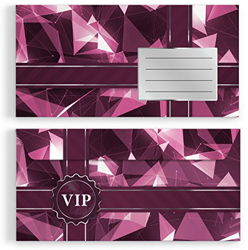 (10 x) Briefumschläge DIN-Lang - VIP für Einladungskarten Kuvert selbstklebend