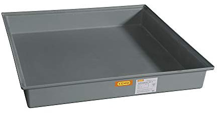 CEMO | GFK-Boden-Auffangwanne | 4 x 200-l-Fass | ohne Zulassung | ohne Gitterrost.