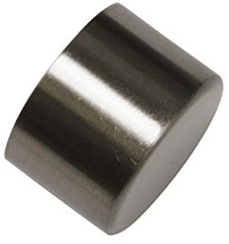 Gardinia Endknopf, aluminum, Edelstahl-Optik, Windsor Classic, 2