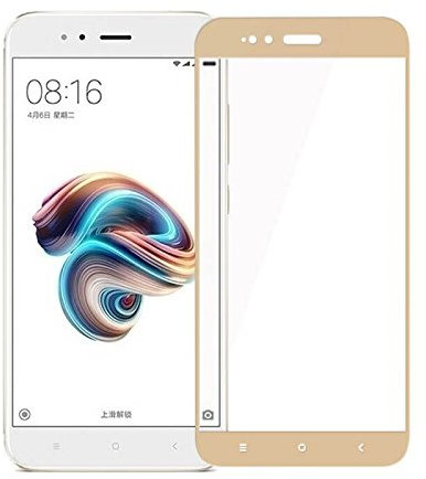 Generica - Protector de pantalla Cristal Templado Completo Xiaomi Mi 5X / Mi A1 - Dorado