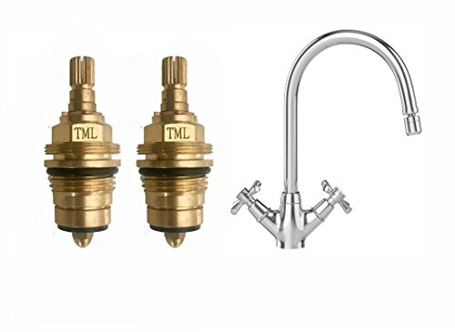 Tap Magician Tap Valves Pair gland insert 1/2 BSP 20 teeth Fits Franke Rotaflow 3768R / SP3768