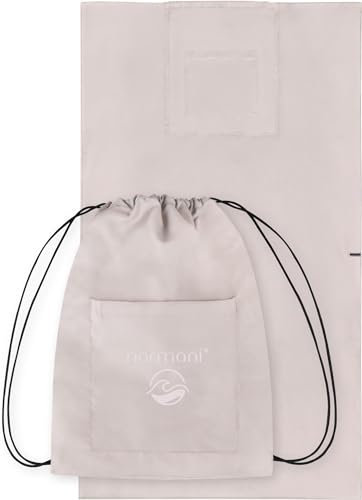 normani Cleveres Strandhandtuch mit Rucksackfunktion - Großes Badehandtuch aus Baumwolle - Handtuch zum Rucksack verwandeln (90x170 cm) Farbe Pink
