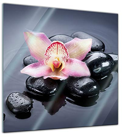 Bilderdepot24 Glasbild Zen Steine XXII - 30 x 30 cm - Deko Glas - brilliante Farben, inkl. Aufhängung