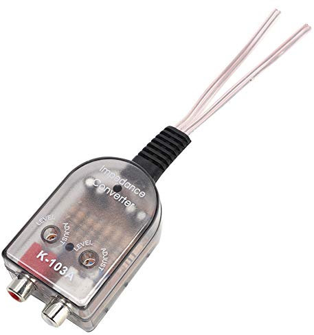Suuonee Audio Converter, Car Stero Adjustable Speaker High To Low Line Audio Impedance Converter